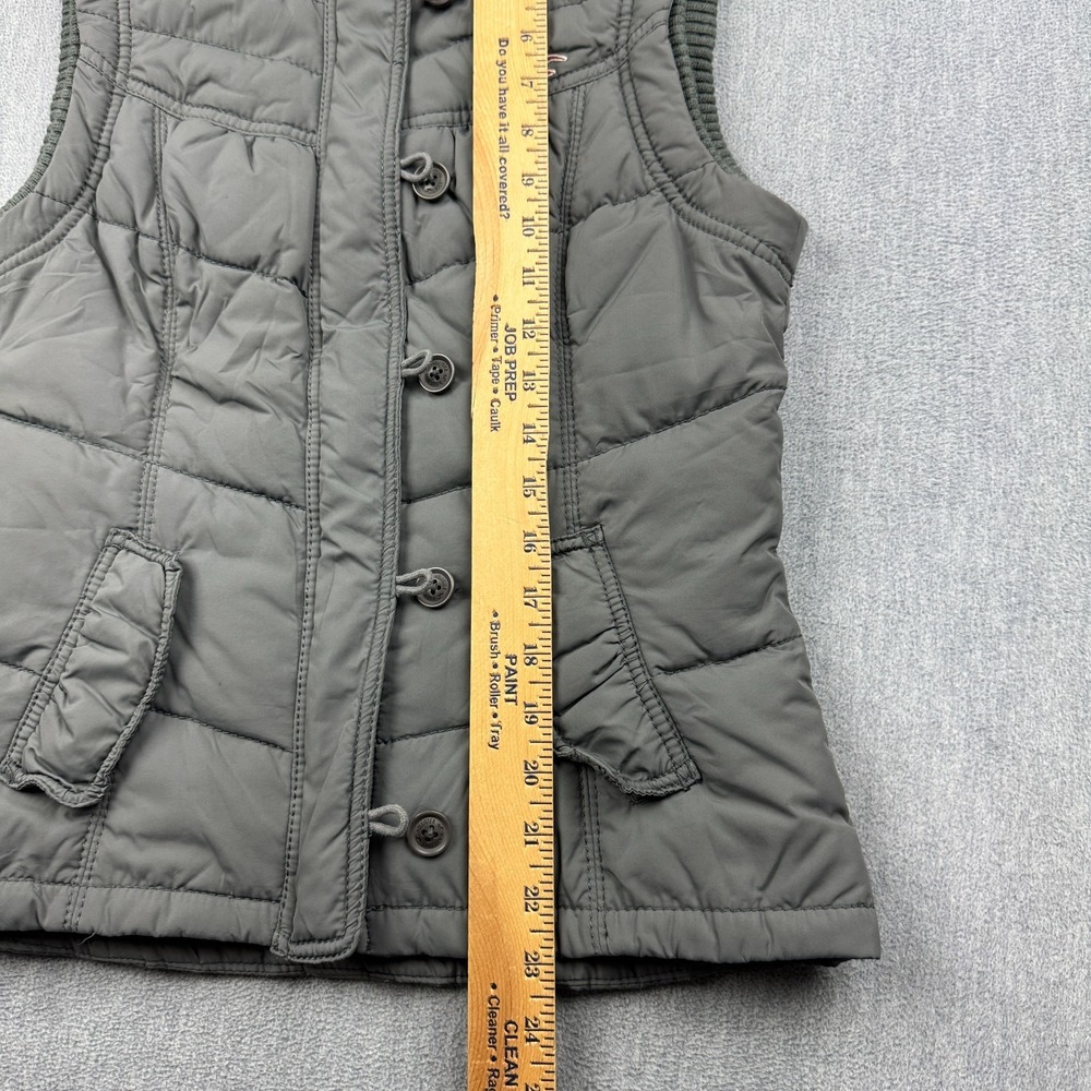 Hollister Vest Womens Medium Gray Puffer Waterfowl Feather Down Full Zip Outdoor - Picture 9 of 11